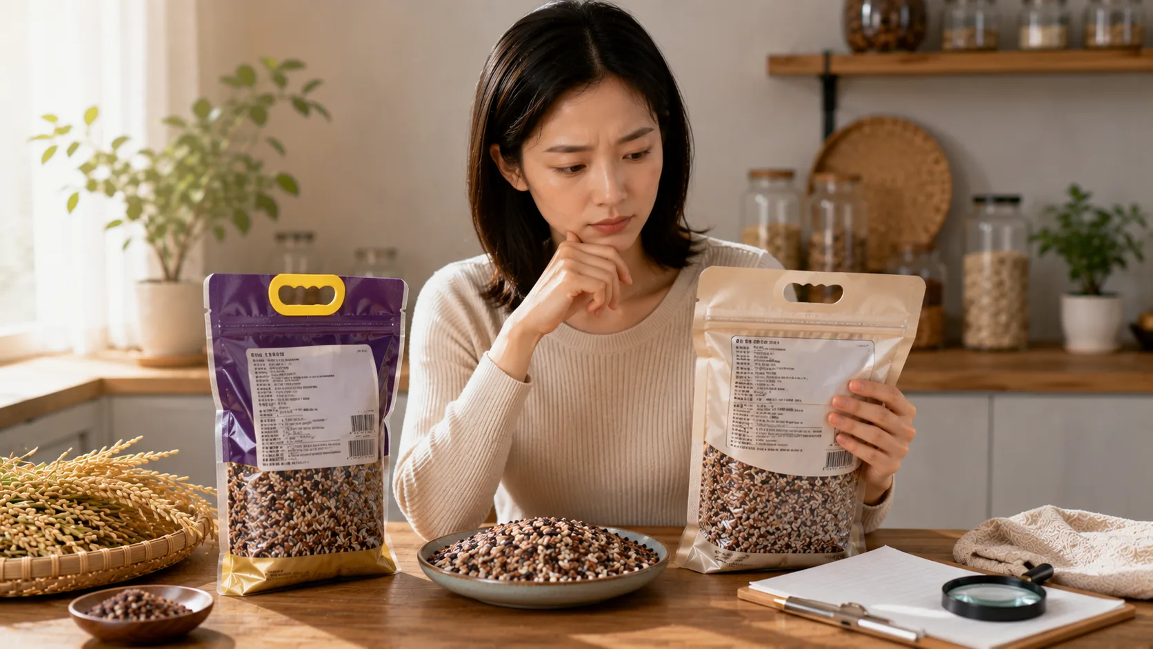 七色糙米配料表怎么看？哪款更干净